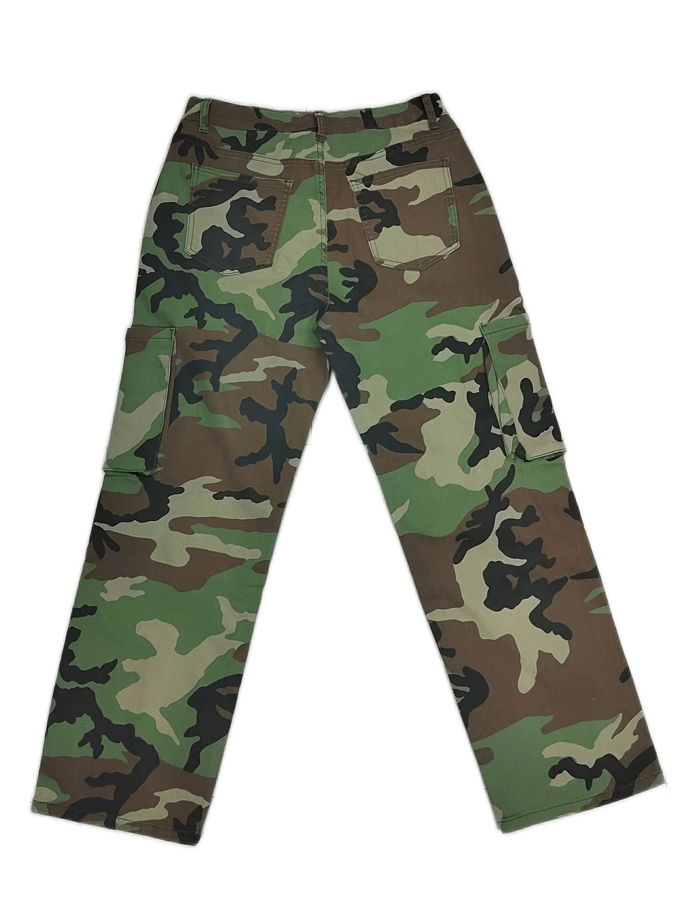 Women's Plus-Size Camo Denim Pants - Stretchy Boyfriend Fit, Street Style Cargo Jeans
