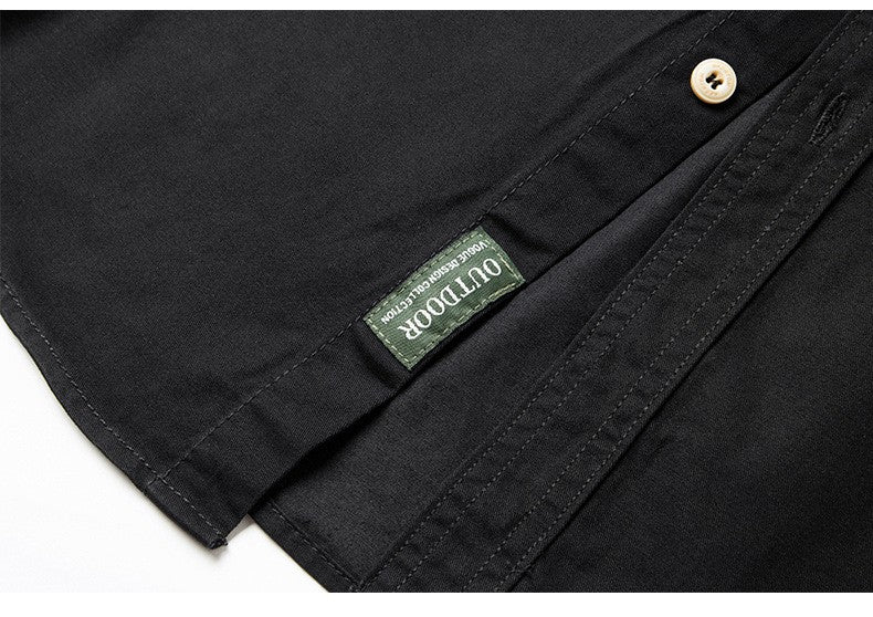 Men Outdoor Multi Pockets Long Sleeved Cargo Shirts High Quality Man Cotton Loose Shirts New Spring  Male Casual Shirts Size 5XL