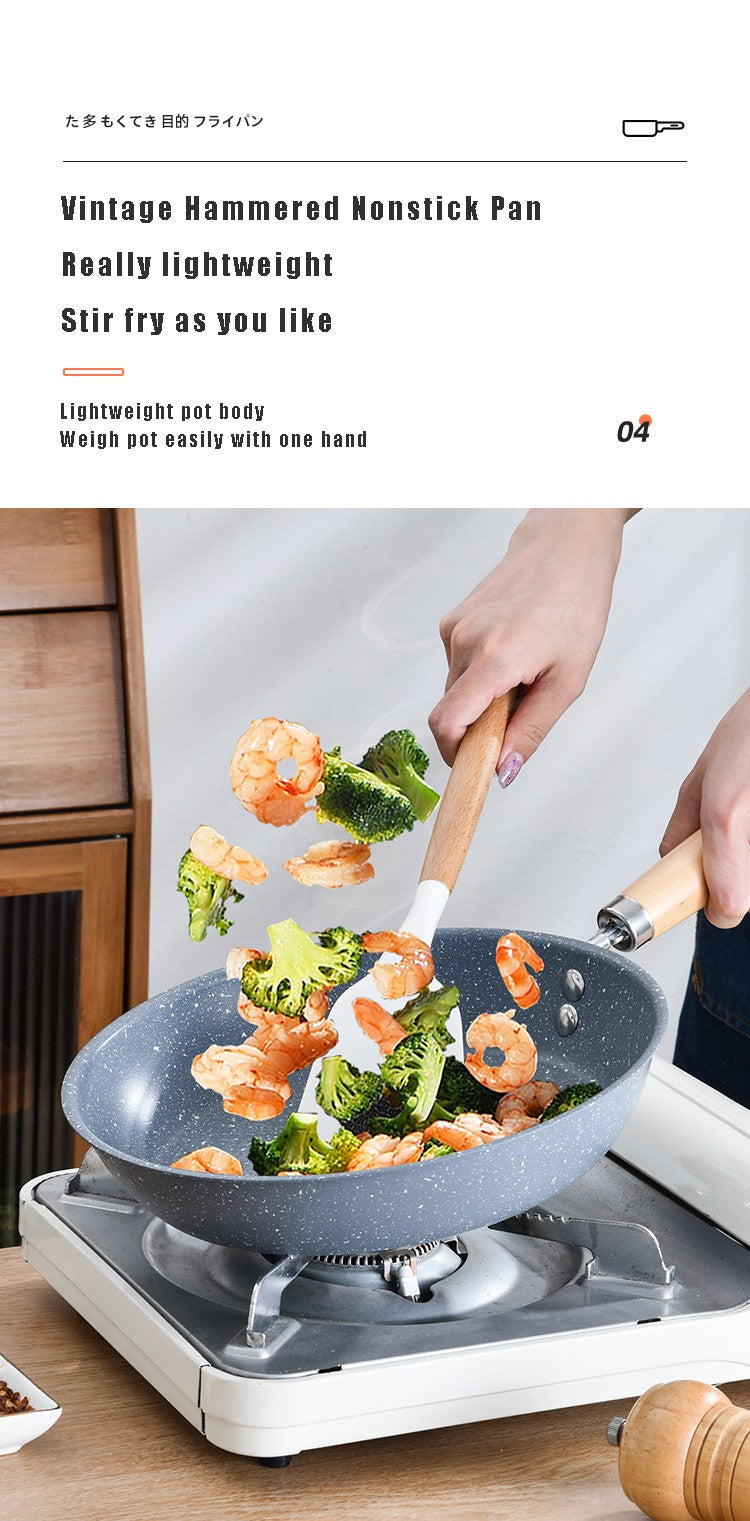 Frigideira Antiaderente de 26cm/28cm/30cm Wok para Casa, Bife, Ovo, Grelha, Fogão a Gás e Indução, Panela de Cozinha, Frigideira para Panquecas, Panela de Cozimento