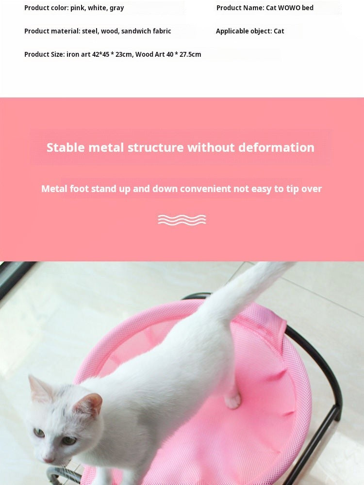 Cama de Gato Rede Cama de Gato Cama para Dormir para Gato Cadeira de Praia Respirável e Fresca Sofá Rede para Gato