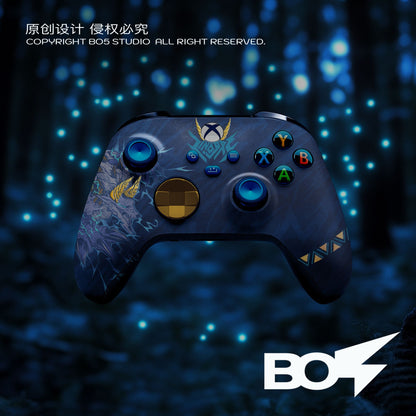 MH Foil Stamping PS5 Controller Shell Faceplate Cover with Touchpad for DualSense Controller, Replacement for BDM-010 to 050