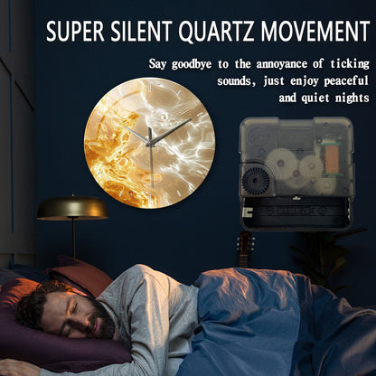 1pc glass wall clock, modern light luxury gold design wall clock, silent clock, home decoration, living room bedroom decoration