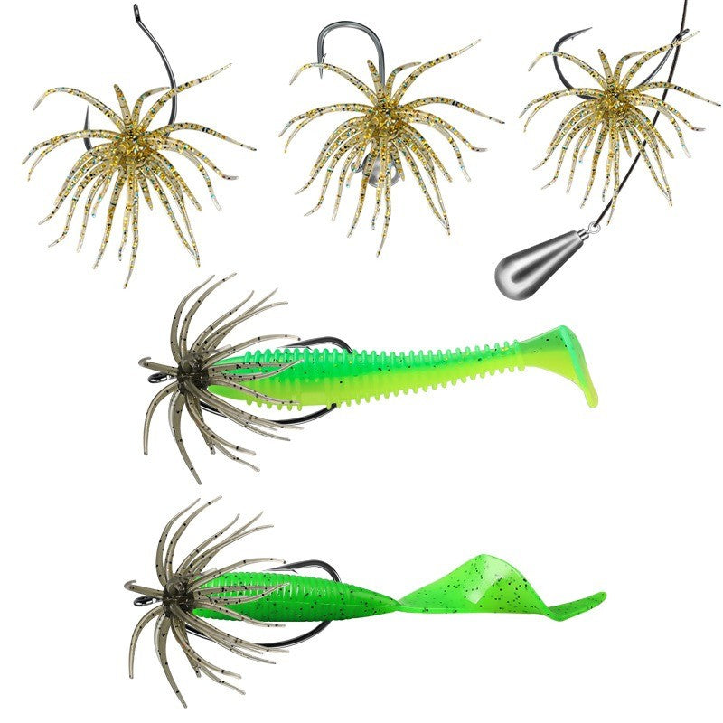 Water Gall Ball Bait Biomimetic Soft Insect Bait Floating Sea Urchin Soft TPE Bait Fake Bait Sea Fishing Black Pit Wild Fishing