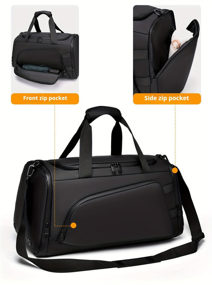 Large capacity multifunctional luggage bag with multiple compartments and shoe pockets,  casual sports and fitness bag