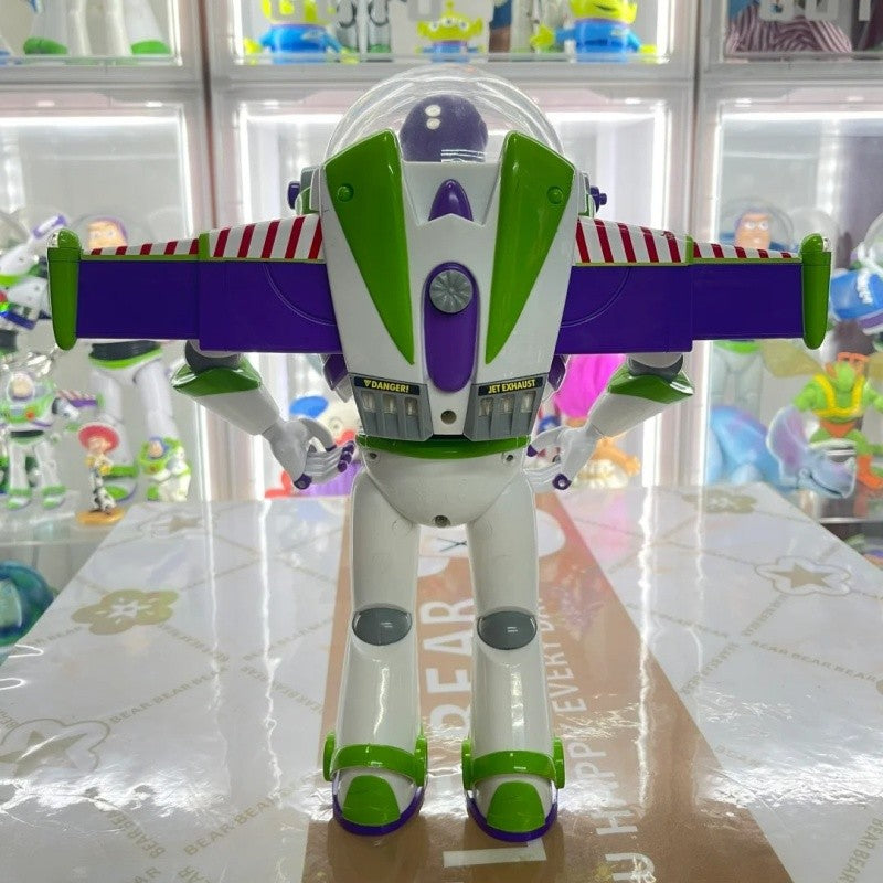 Novo e Genuíno Disney Toy Story Buzz Lightyear Nave Espacial Som Boneco Modelo 33cm Coleção de Mesa Action Figure Brinquedo Presente para Crianças