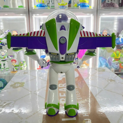 Novo e Genuíno Disney Toy Story Buzz Lightyear Nave Espacial Som Boneco Modelo 33cm Coleção de Mesa Action Figure Brinquedo Presente para Crianças