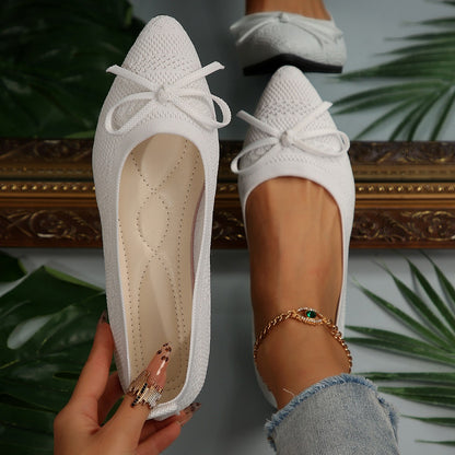 Summer 2024 New Style Pointed Toe Shallow Mouth Breathable Comfortable Casual Flats Shoes Wear-resistant Non-slip Loafers Women