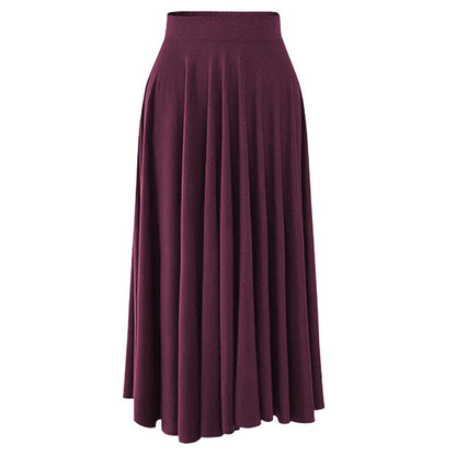 Plus Size High-waisted Skirt Loose-fit Wide-leg Umbrella Skirt Pleats Women's Fashion Clothing Long 80cm