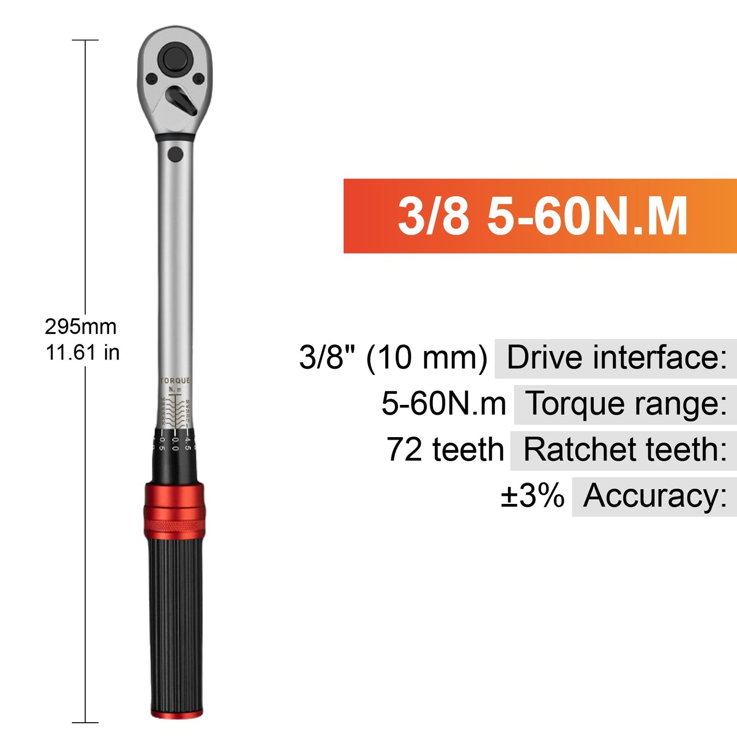 Conjunto de Chaves de Torque Ajustáveis 1/4" 3/8" 1/2" Chave de Torque Catraca Tipo Click Aço CRV Ferramenta de Reparo Industrial para Bicicletas