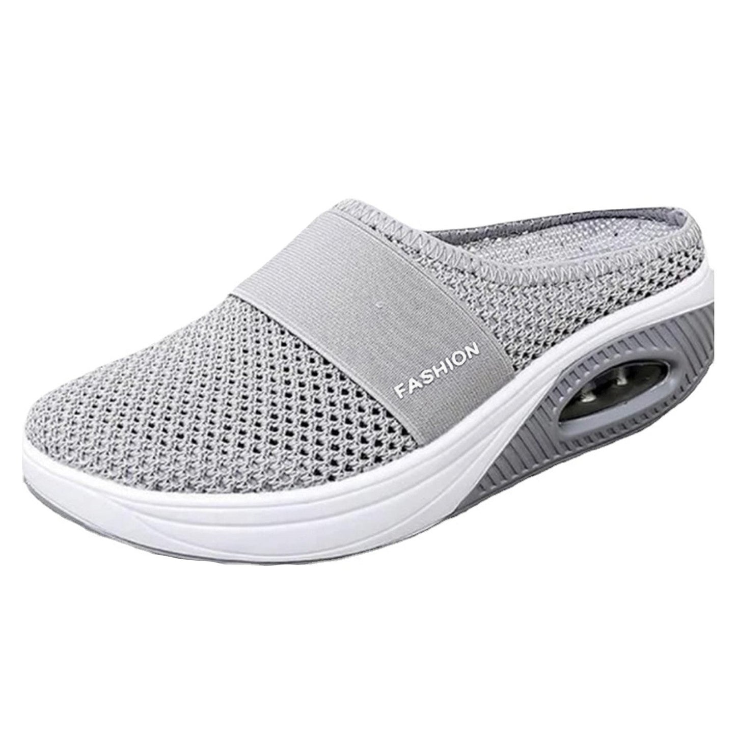 Slip-On Women'S Walking Sandals,Breathable Mesh Casual Shoes Breathable With Arch Support Knit Shoes Thickened Soft Sole
