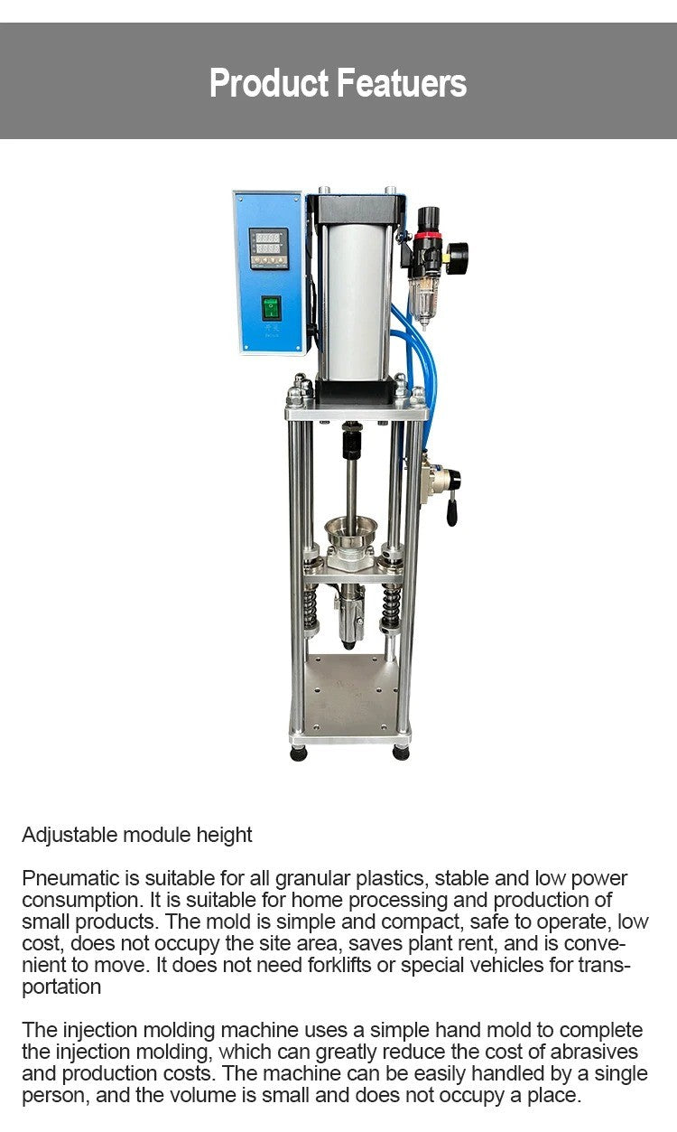 20g Vertical Injection Molding Machine Desktop Polymer Plastic Injection Molding Machine USB Power Switch Plug Molding Machine