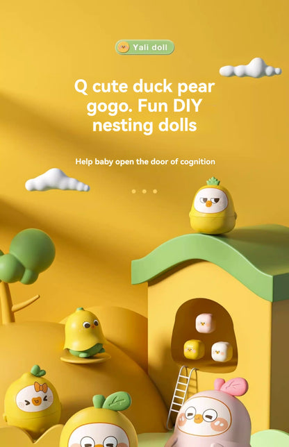 Stacking Toy Baby Russian Nesting Dolls Baby Teething Rings Infant Educational Stacking Cups Toy