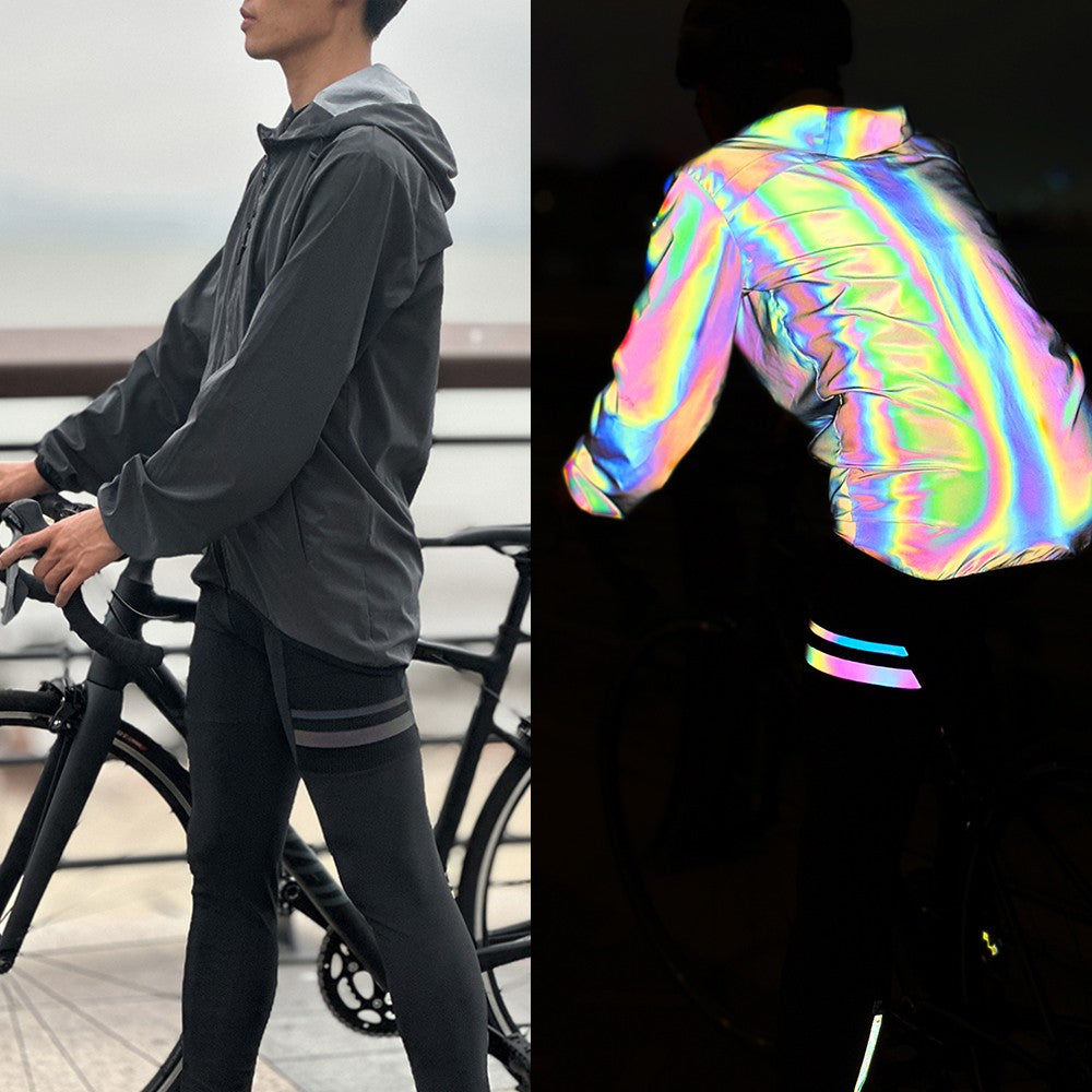 WOSAWE Bicycle Jacket Men Spring Summer Full Reflective Windbreaker Women Water Resistant MTB Road Bike Wear Cycling Long Jersey