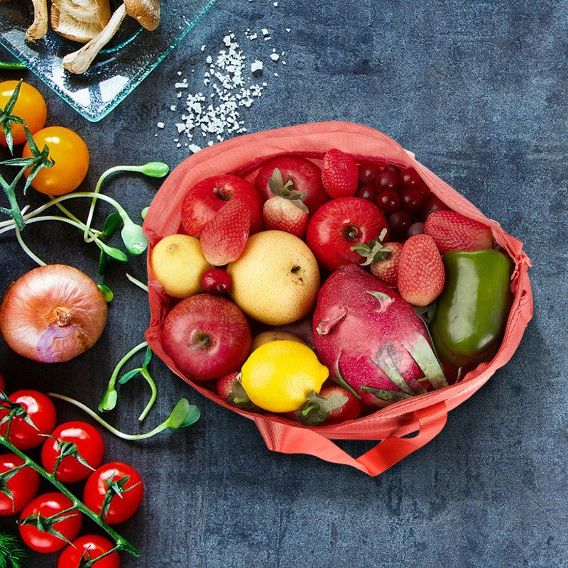 Large Capacity Waterproof Oxford Cloth Reusable Foldable Shopping Bag Tote Bag Shoulder Bag Washable Shopper Storage Bag Handbag