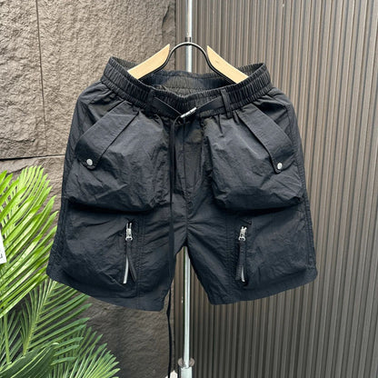 American Trendy Shorts Summer New Loose Multi-pocket Work Shorts Men Korean Style Casual Five-point Pants Men