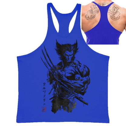 Wolverine Hardcore Men's Fitness Tank Top American Personalized Quick Drying Sleeveless Shirt Outdoor Sports Top Sweatshirt