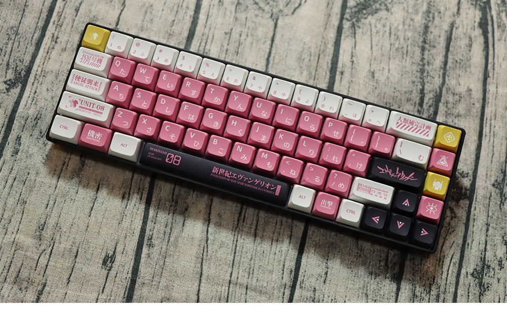 Keycaps Personalizadas Tema Eva Animação Japonesa Perfil XDA PBT Sublimação para Teclado Mecânico com Switch MX GMK