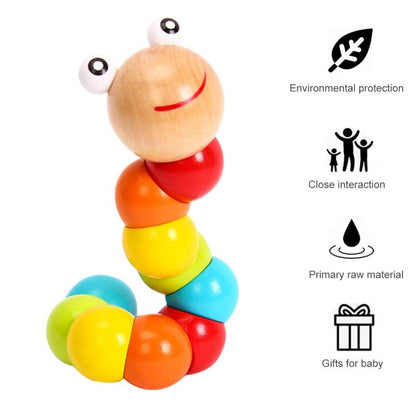 2 unidades de lagarta arco-íris giratória, brinquedo de desenvolvimento, brinquedos para bruços e para engatinhar - para bebês meninos e meninas, aniversário, Natal