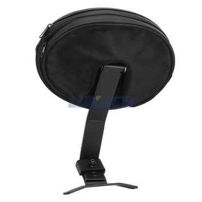 Motorcycle Adjustable Driver Rider Backrest Plug In Sissy Bar Seat Cushion Moto Pad For Harley Fatboy Heritage Softail 2007-2017