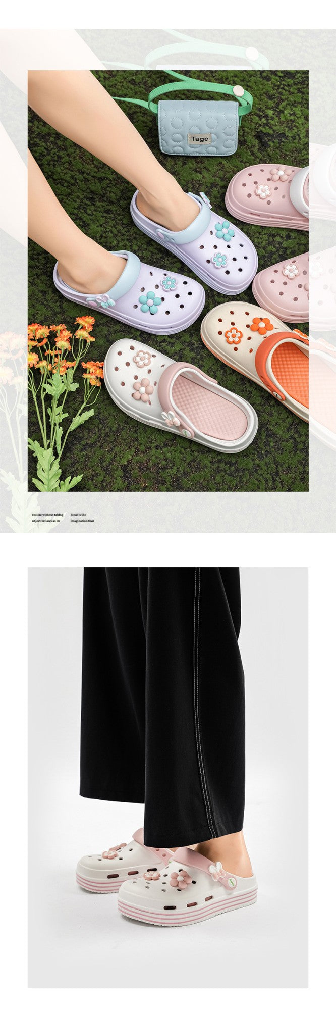 Women's Cute Platform Garden Clogs, Solid Color Closed Toe Non-slip Sandals, Indoor & Outdoor Slides