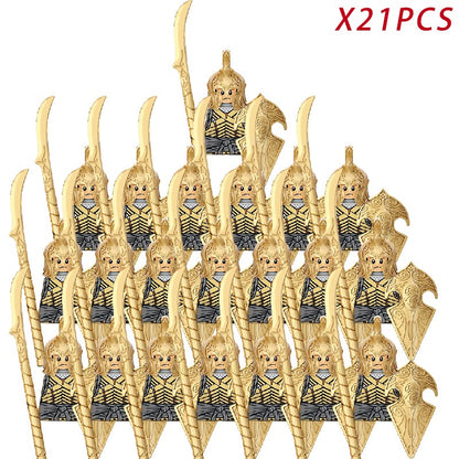 Lord of the Rings Elfos Orcs Exército Anões Rohan Mini Bonecos de Ação Blocos de Montar Brinquedos para Crianças Presente de Aniversário