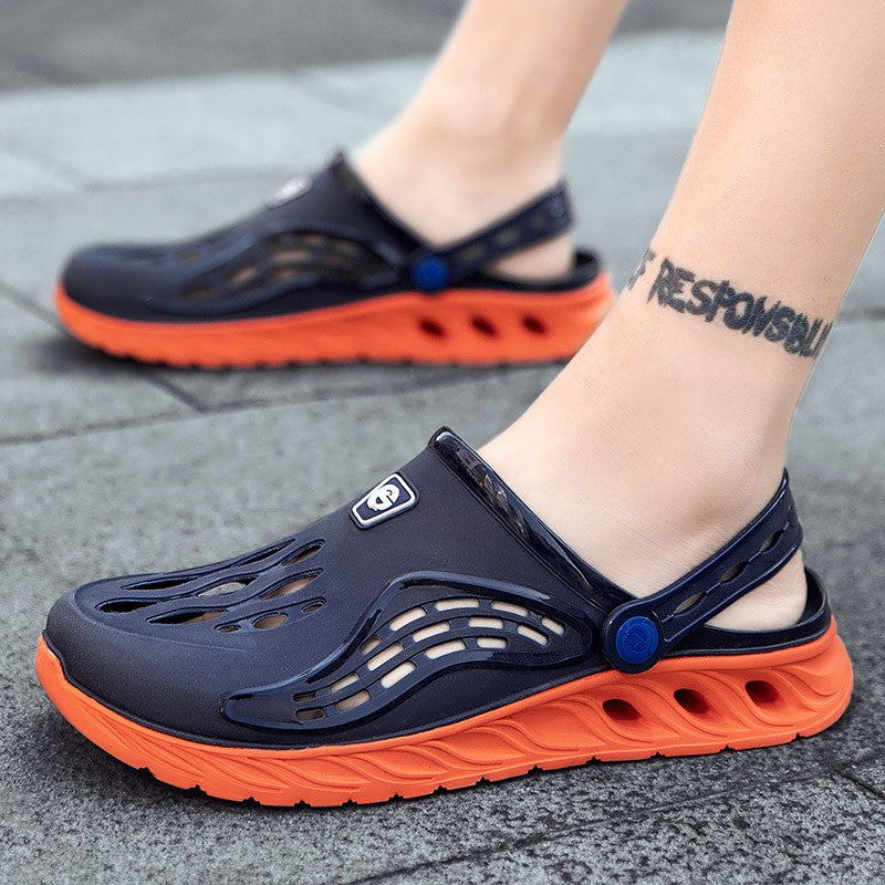 2023 Summer Beach Sandals Non-Slip Breathable Men's EVA Clogs Sandals Trendy Garden Holes Shoes Men Flip Flops