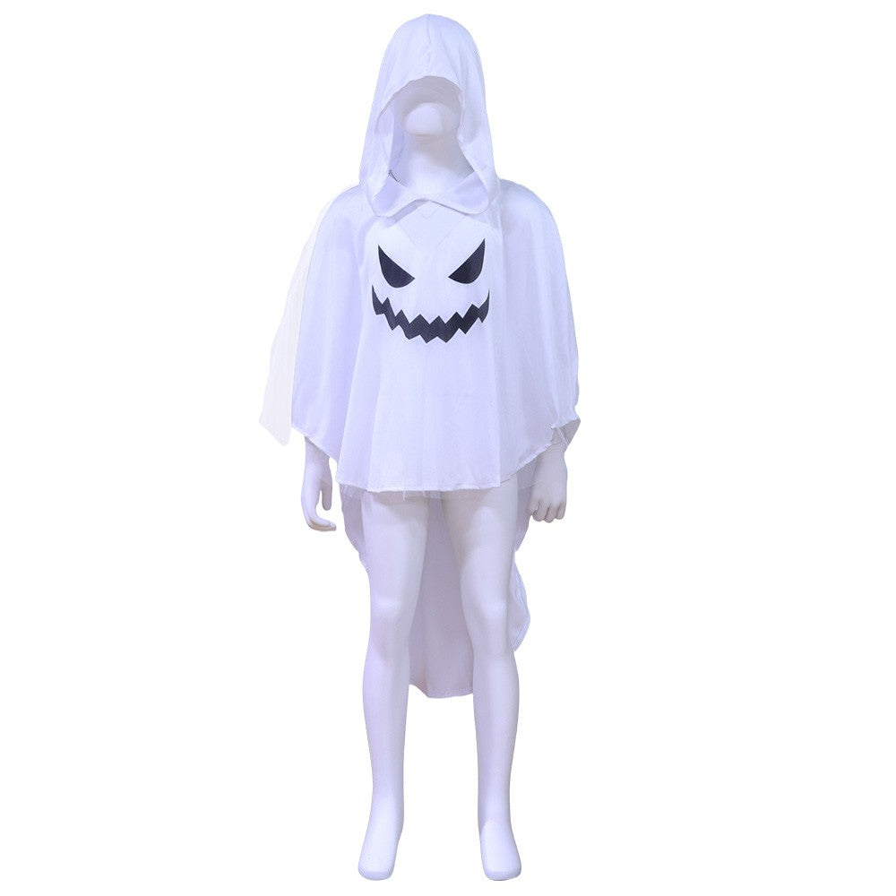 New Halloween Adult Funny Cape White Ghost Cloak Glowing cloak in the darkness Cosplay Costume Masquerade Carnival Cloak