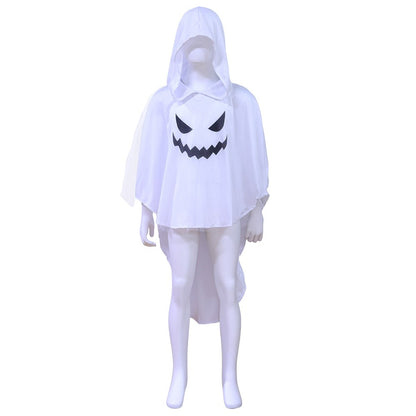 New Halloween Adult Funny Cape White Ghost Cloak Glowing cloak in the darkness Cosplay Costume Masquerade Carnival Cloak