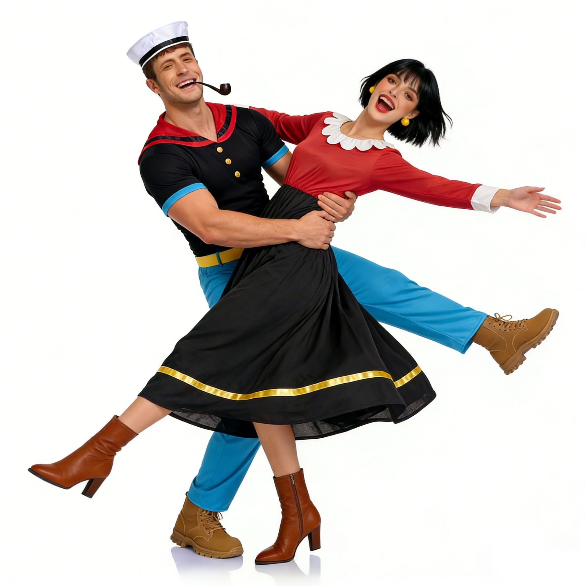 Classic Cartoon Popeye the Sailor Cosplay Costume With Hat Funny RolePlay Outfits For Men WOman Takerlama