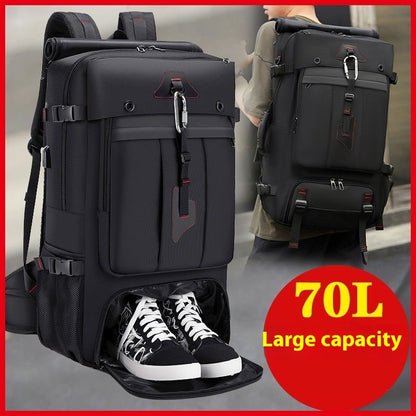 Mochila de Viagem Grande Capacidade 50L 70L Esportes Treino Fitness Bolsa Independente para Sapatos Bolsas para Laptop