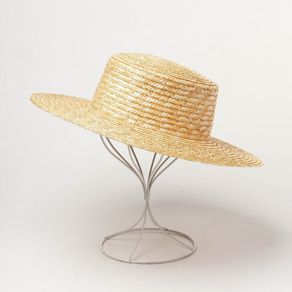 Chapéu de palha liso personalizado Chapéu boater de verão Fedora Chapéu de sol de praia Chapéu de palha base para fascinator artesanal
