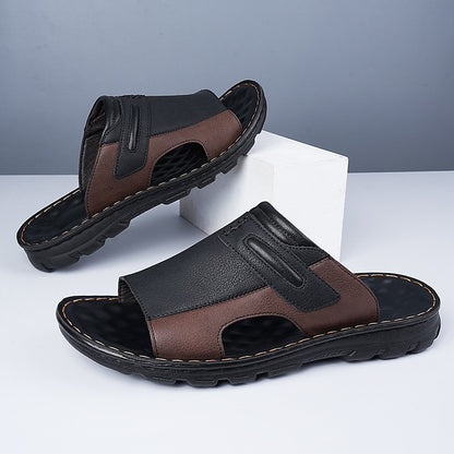 Men's sports shoes, summer casual shoes, beach sandals, slippers, outdoor walking, comfortable, leather, fashionable, lightweigh