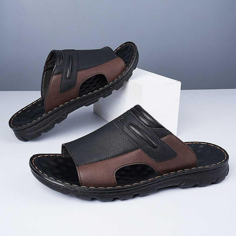 Men's sports shoes, summer casual shoes, beach sandals, slippers, outdoor walking, comfortable, leather, fashionable, lightweigh