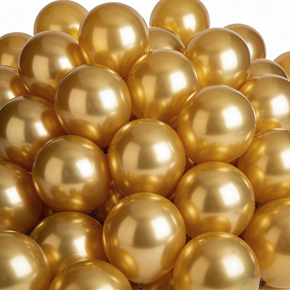 50pcs 5-12inch Chrome Metallic Balloons Happy Birthday Valentine's Day New Year Anniversary Wedding Birthday Party Decorations