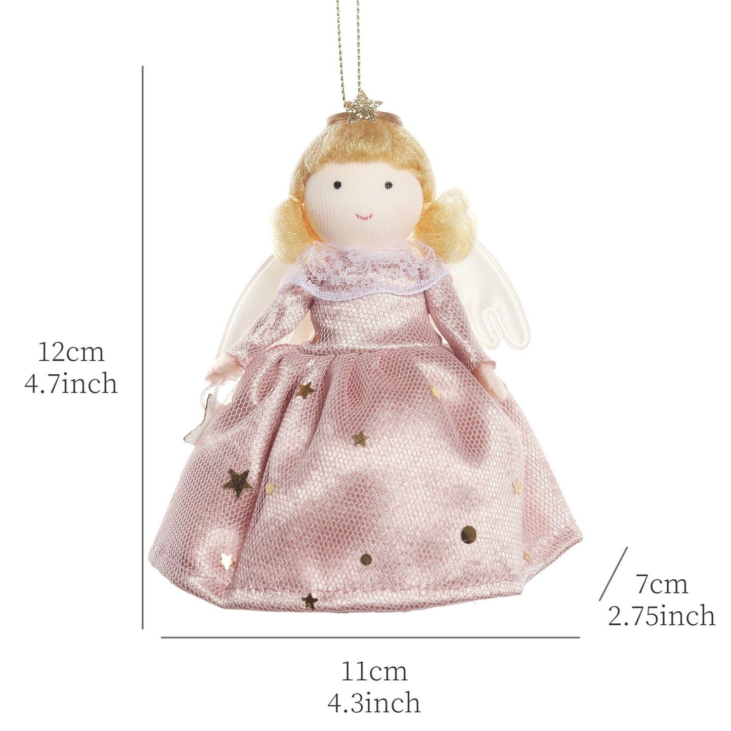2024 New Year Gift Cute Christmas Angel Doll Xmas Tree Ornament Noel Deco Christmas Decoration for Home Natal Navidad 2023 Decor
