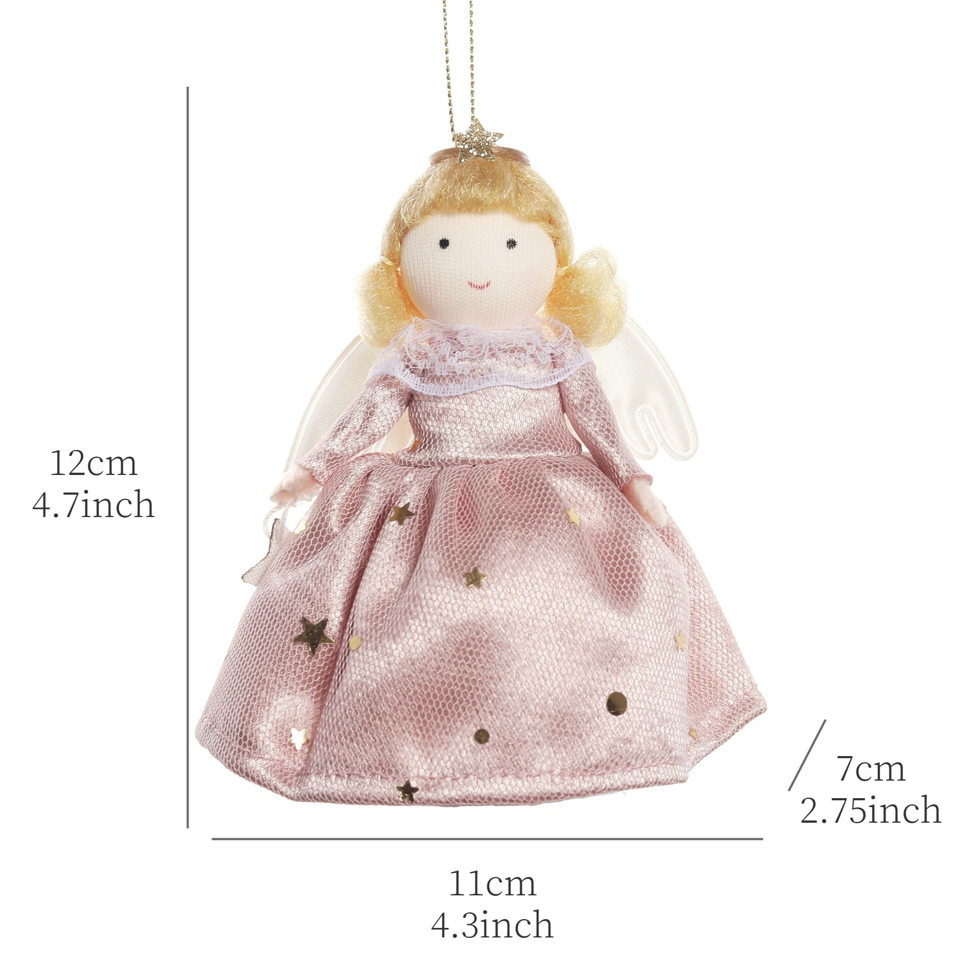 2024 New Year Gift Cute Christmas Angel Doll Xmas Tree Ornament Noel Deco Christmas Decoration for Home Natal Navidad 2023 Decor