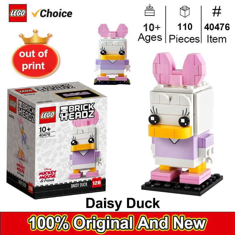 LEGO 40476 BrickHeadz Pato Colecionadores BrickHeadz e amantes de figuras de desenho animado 110 PEÇAS