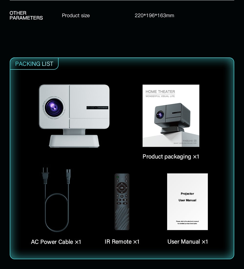 P50 Global Smart Projector Android 11 4K WIFI Bluetooth Android Electric Focus 1080P Home Cinema Outdoor portable Projector