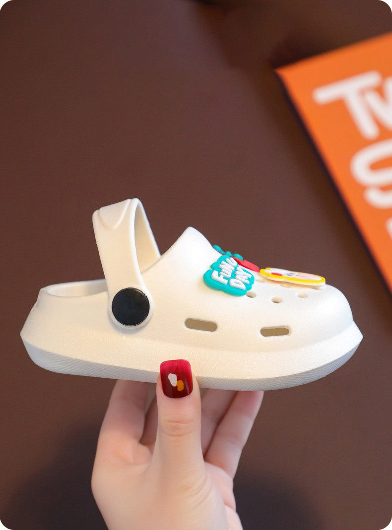 Children's Slippers Summer Boys and Girls Cartoon Cute Anti-Slip Open-Toe Clogs Infant Toddler and Big Kids Sandals