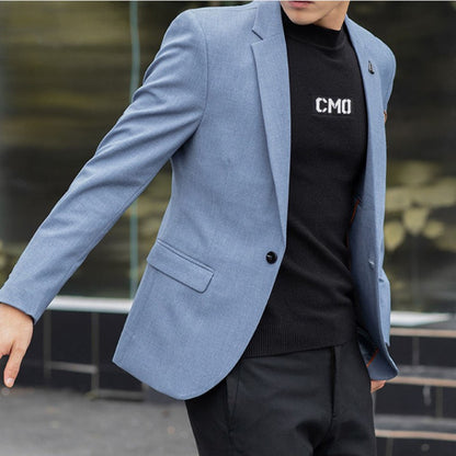 2025 Slim Fit Fashion Suits M-4XL High-Quality British Casual Solid Color Small Suit for Handsome Men All Fit