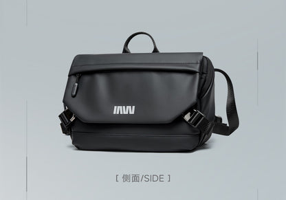 Septwolves Lightweight Men Shoulder Bag Leather Travel Messenger Bag 9.7-Inch Ipad Compartment Comfortable Widened Shoulder Pads