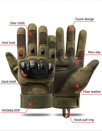 Luva de moto masculina com tela sensível ao toque, para motociclismo e motocross, proteção de dedo inteiro, Luvas Moto Preto