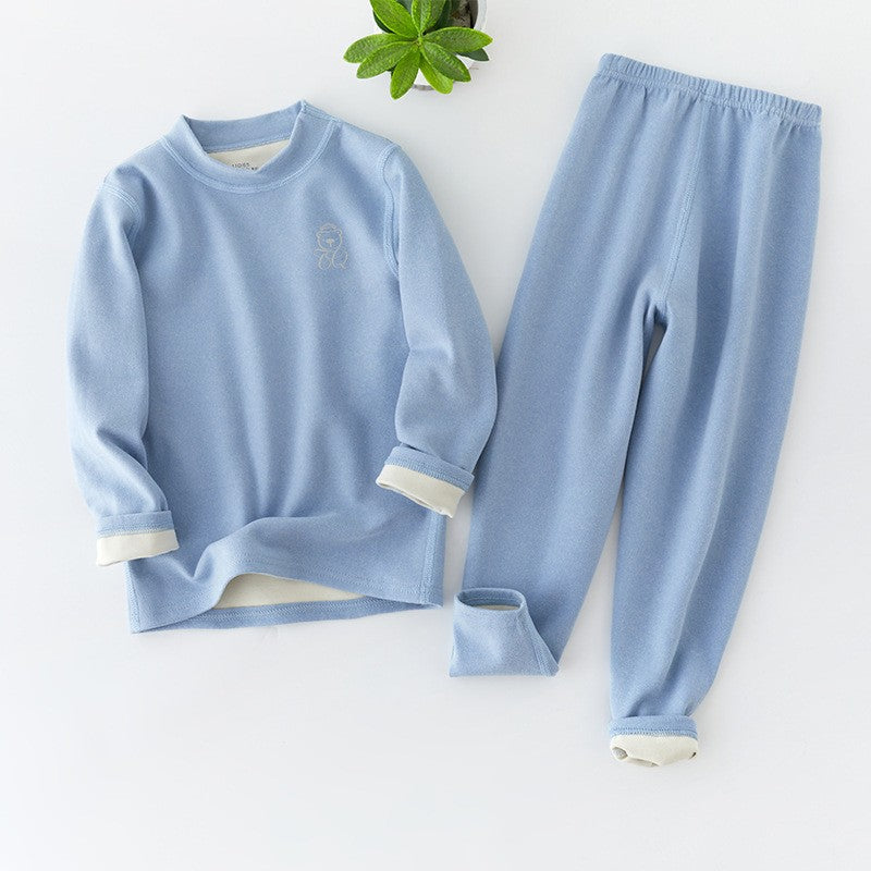 Kids Pajama Sets Autumn Winter Thermal Underwear Suit Girls Boys Cotton Outfits 3-14 Years Teens Clothes No Trace Warm Sleepwear