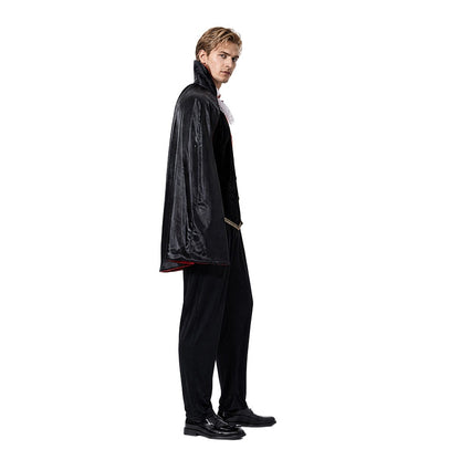 Adult Gothic Vampire Costume Set, Vampire Witch Role-Playing Outfit with Cape for Halloween Family Parties and Costumes