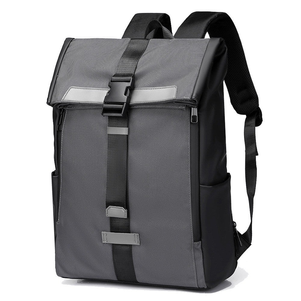 2025 Athletic feel Trendy Backpack Waterproof Fabric 15.6 inch Laptop Roll-Top Design Large Capacity for Commuting Travel School