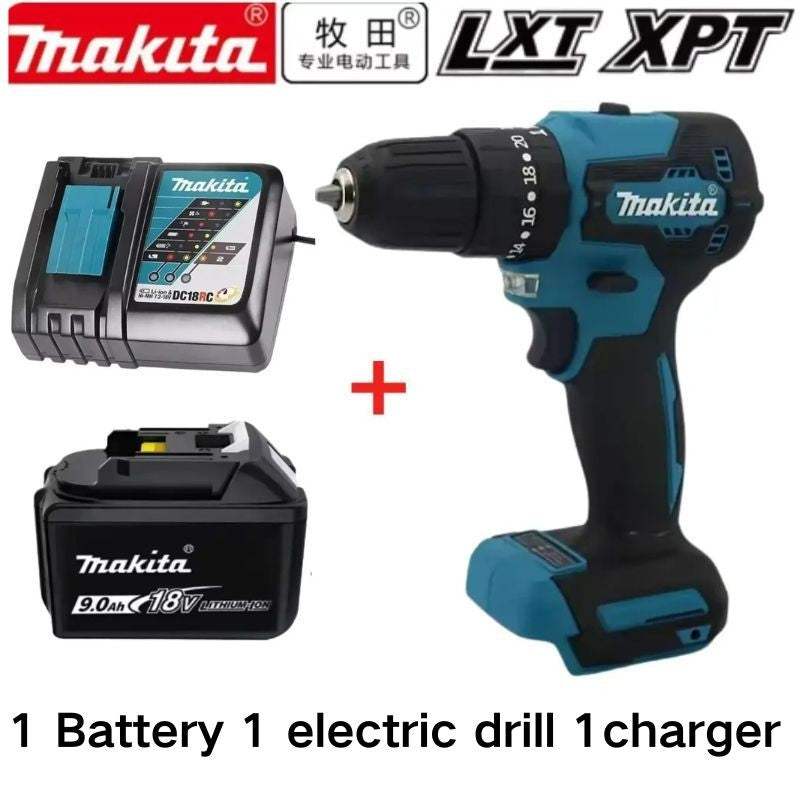 Bateria Recarregável Original Makita 18V 9Ah 6Ah 5Ah para Ferramentas Elétricas Makita Bateria de íons de lítio 18v de Substituição + carregador + furadeira elétrica