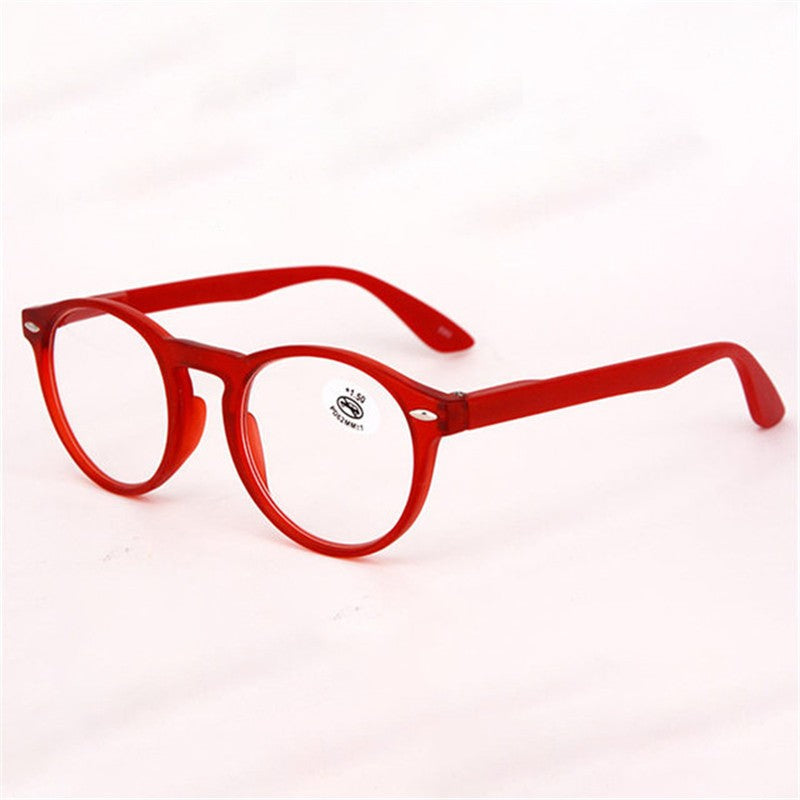 Óculos de Leitura Unissex Ultraleves com Estampa de Leopardo Vermelho e Armação Redonda para Leitura Moda Feminina Vintage Óculos Transparentes