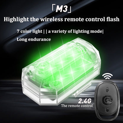 1/2/4pcs Wireless LED Drone Strobe Light for Motorcycle Car Bike Remote Control Anti-collision Warning Light Signal Light