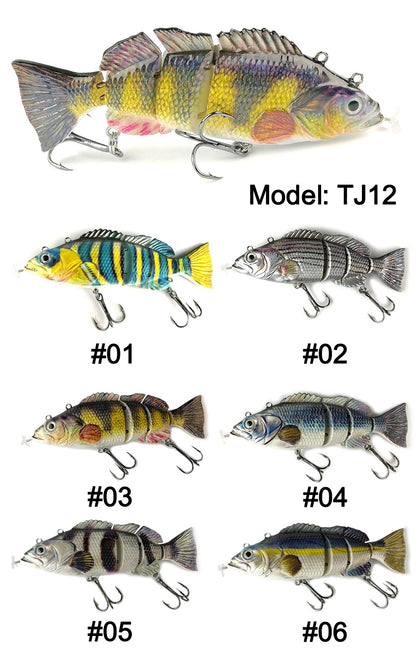 Iscas Robóticas de Natação 130mm 4 Segmentos Swimbait 35/54g Pesca Auto Elétrica Wobblers Recarregável USB Luz LED Para Baixo e Lúcio