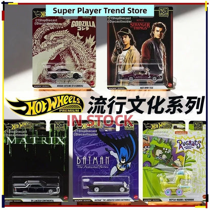 New Hot Wheels 1/64 Entertainment Culture Series Nissan Skyline Stranger Things Bmw Lincoln Alloy Die-Cast Car Models Gifts Toy